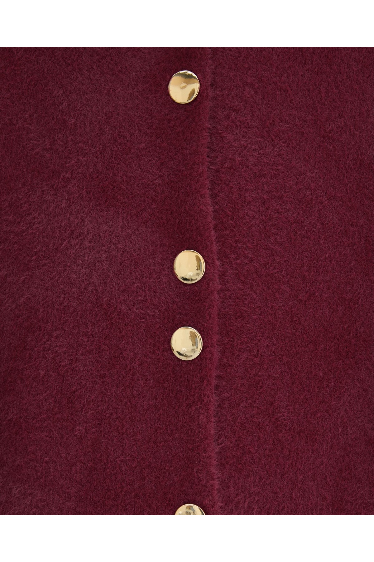 Buttoned Front Long Bearded Soft Cardigan -Maroon