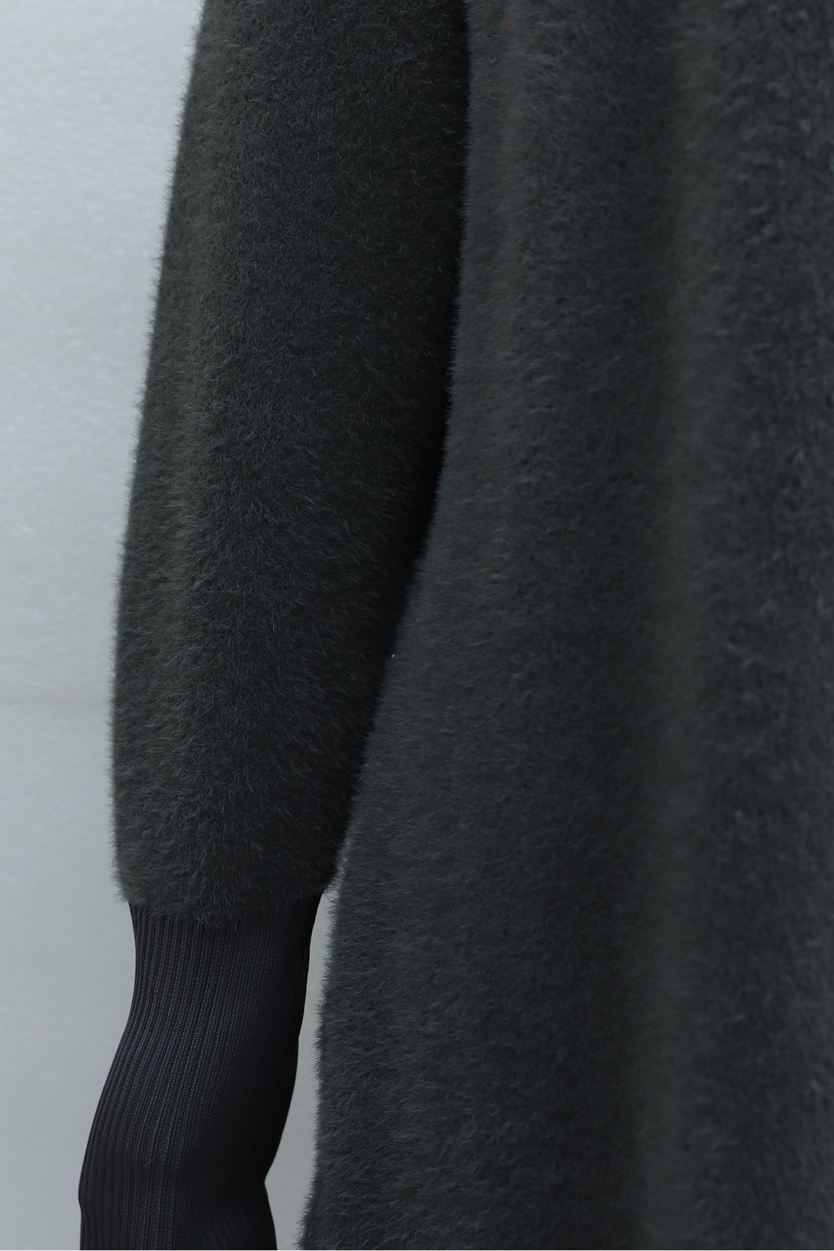 Buttoned Front Long Bearded Soft Cardigan  -Smoked 