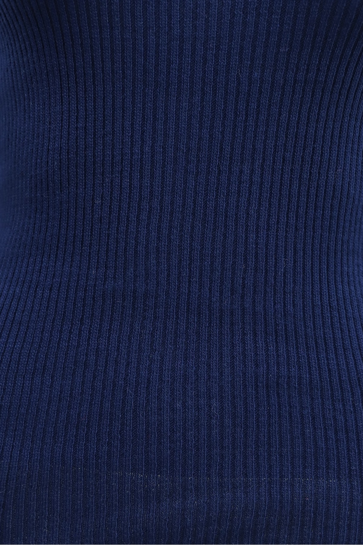Turtleneck Knitted Bodysuit with Finger-Loop Detail -Navy blue
