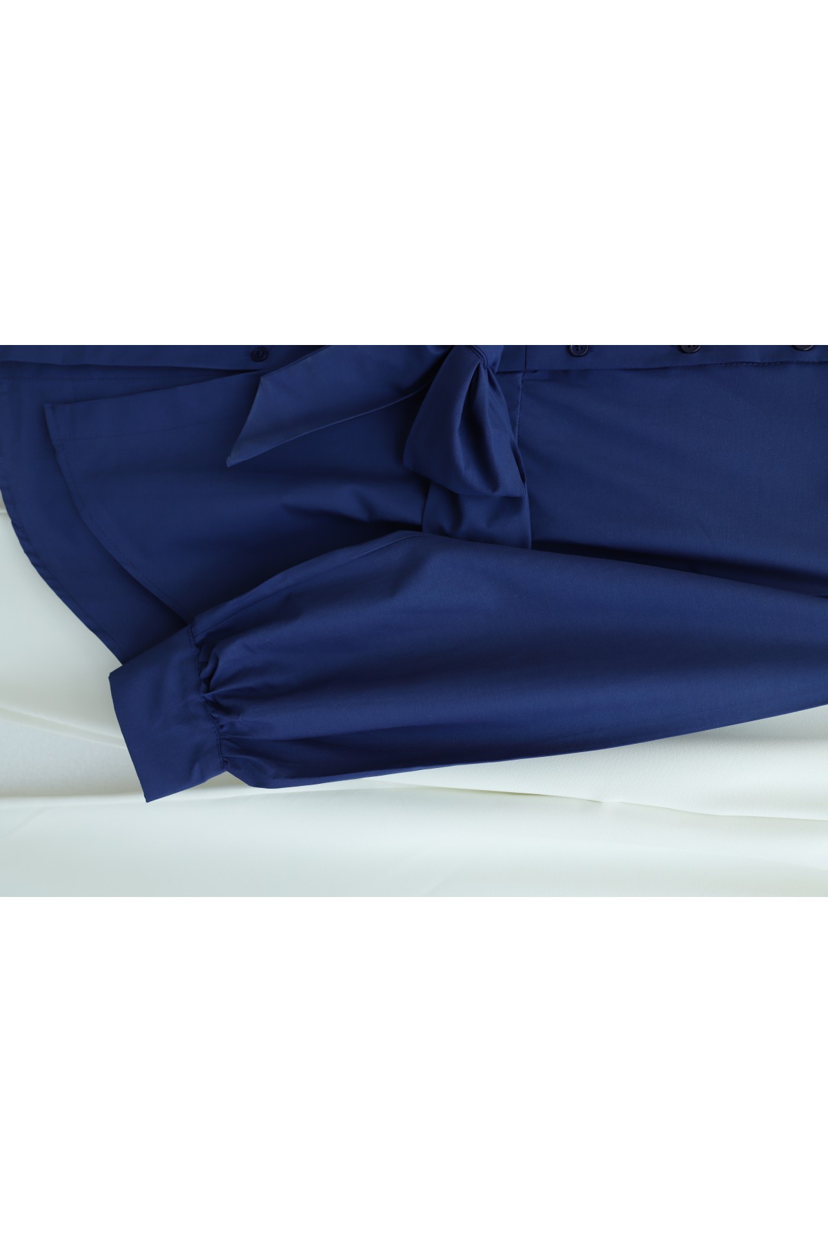 Kendinden Kuşaklı Poplin Tunik -Laci