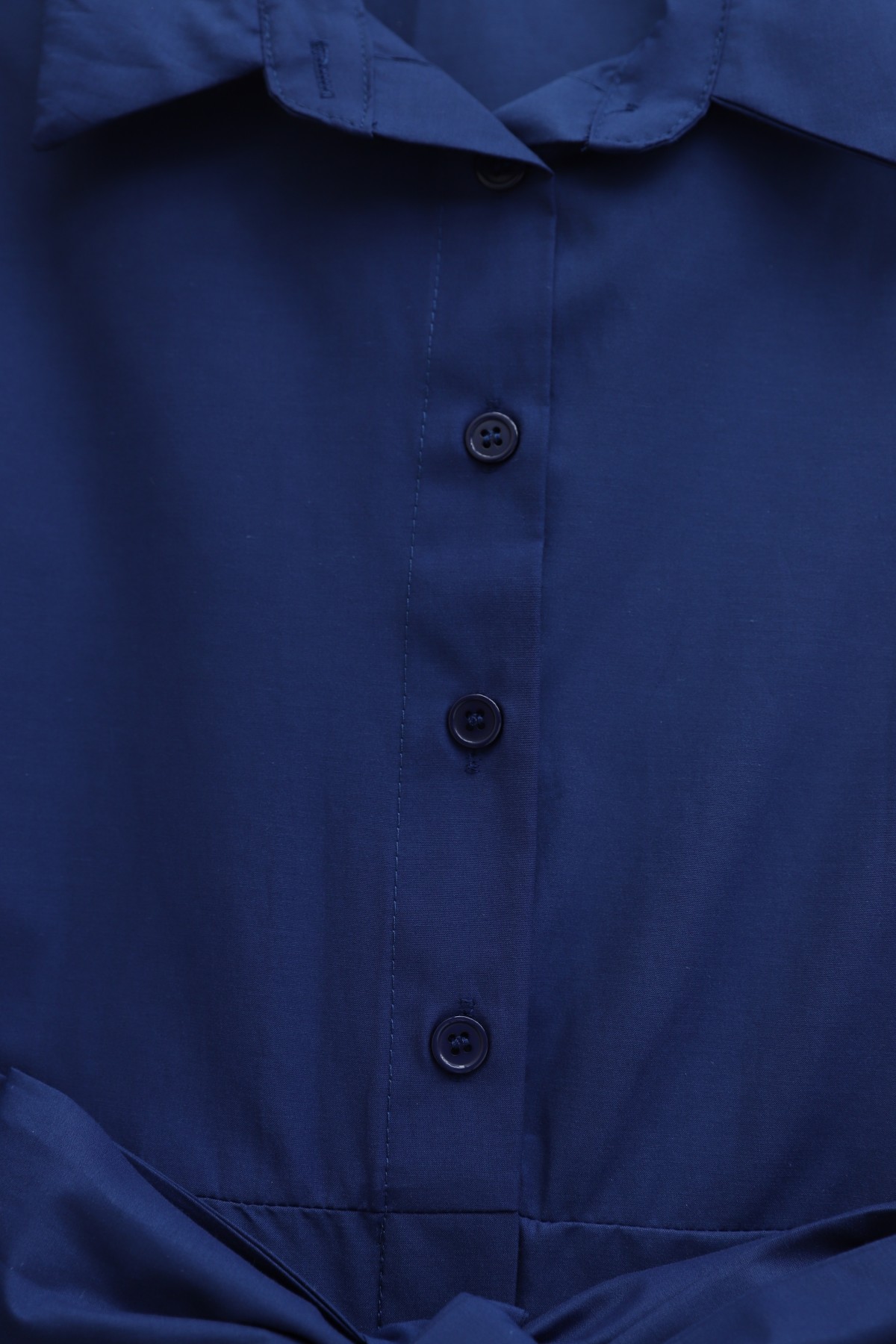 Kendinden Kuşaklı Poplin Tunik -Laci