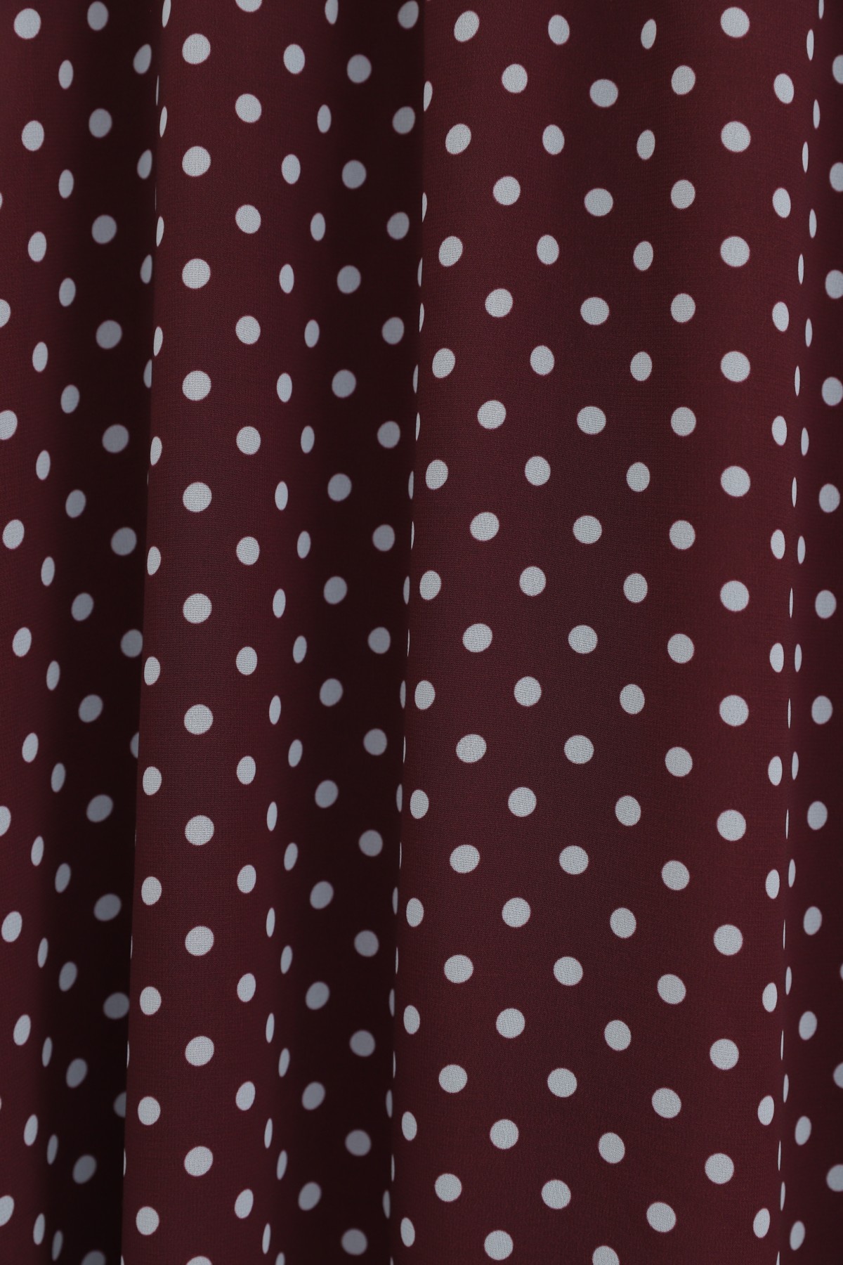 تنورة شيفون منقطة بخصر مطاطي وبطانة -بوردو