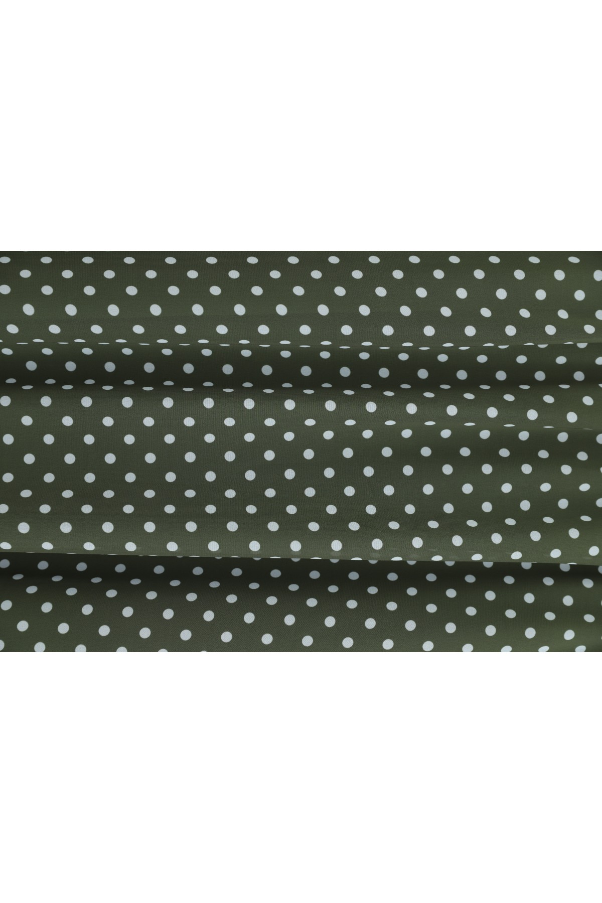 تنورة شيفون منقطة بخصر مطاطي وبطانة -خاكي