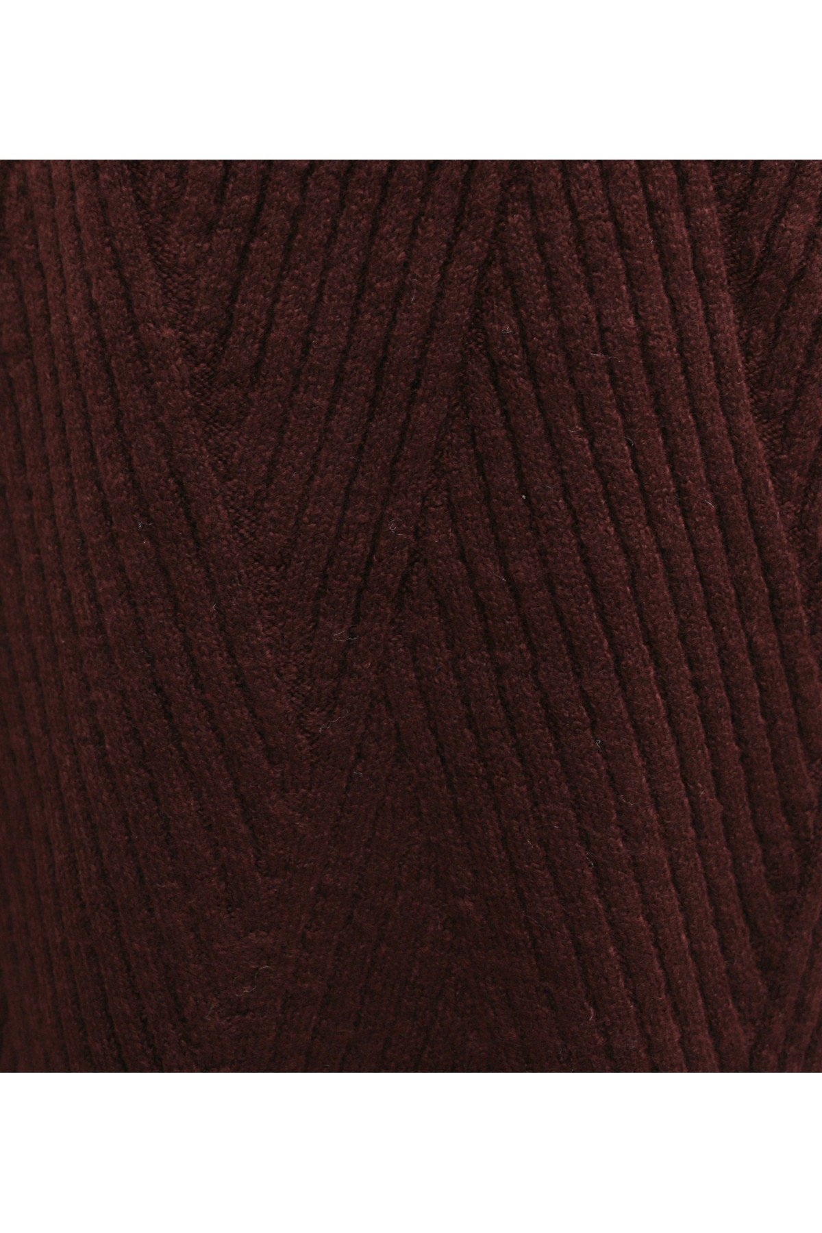 Execution Knitting Diamond Patterned Knitwear Tunic   -Damson