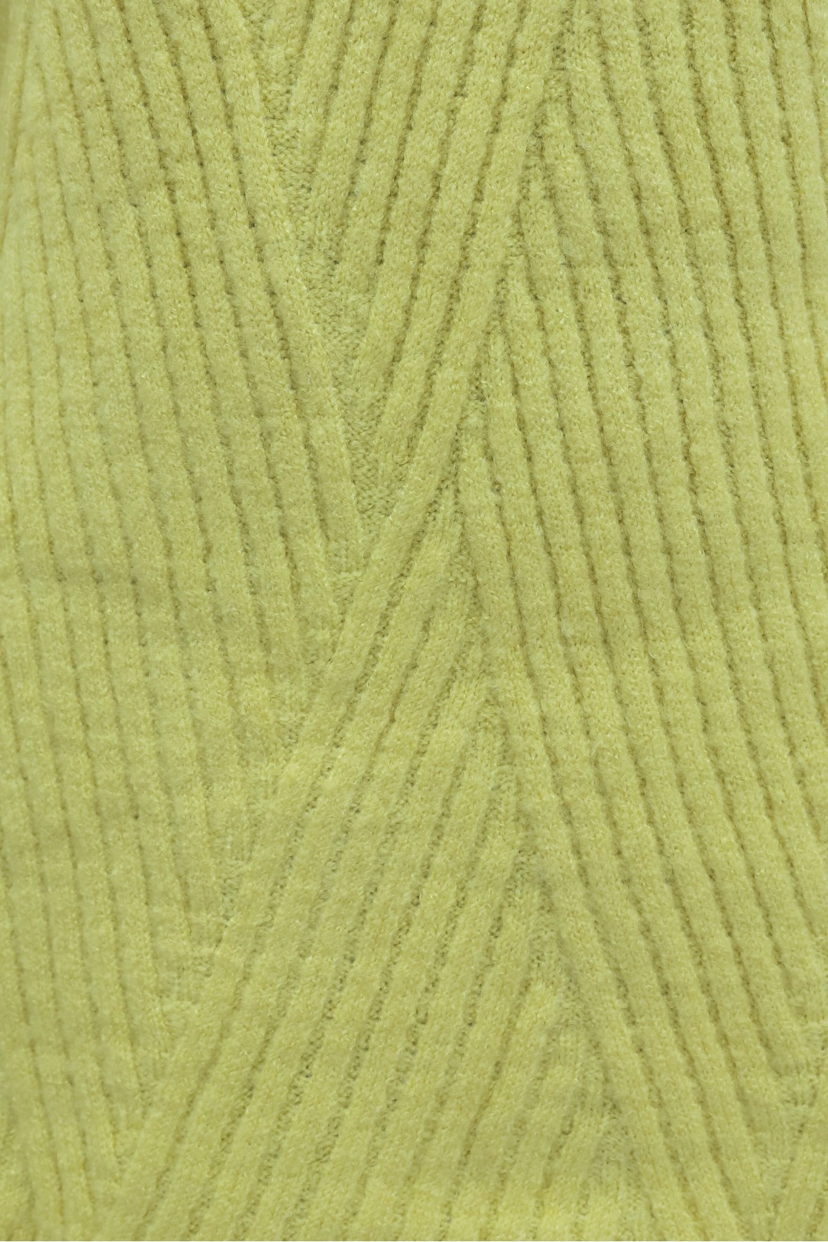 Yürütme Örgü Baklava Desenli Triko Tunik    -Sarı