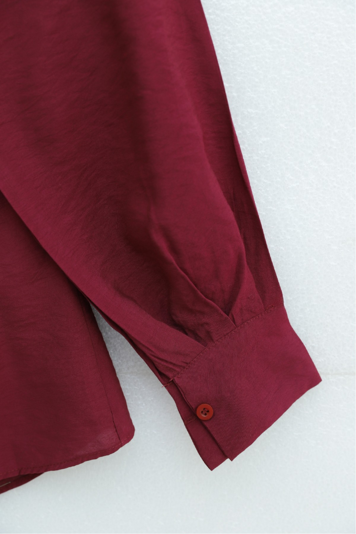 Modal Tunic with Floral Detail and Buckle Belt -Maroon