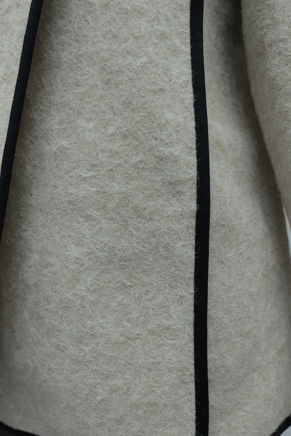 Asymmetric Front-Closure Textured Cardigan -Mink color