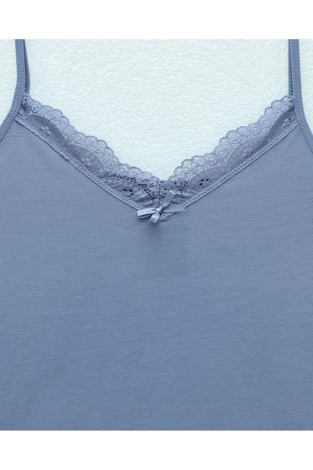 Lace Undershirt with Rope Straps   -İndigo