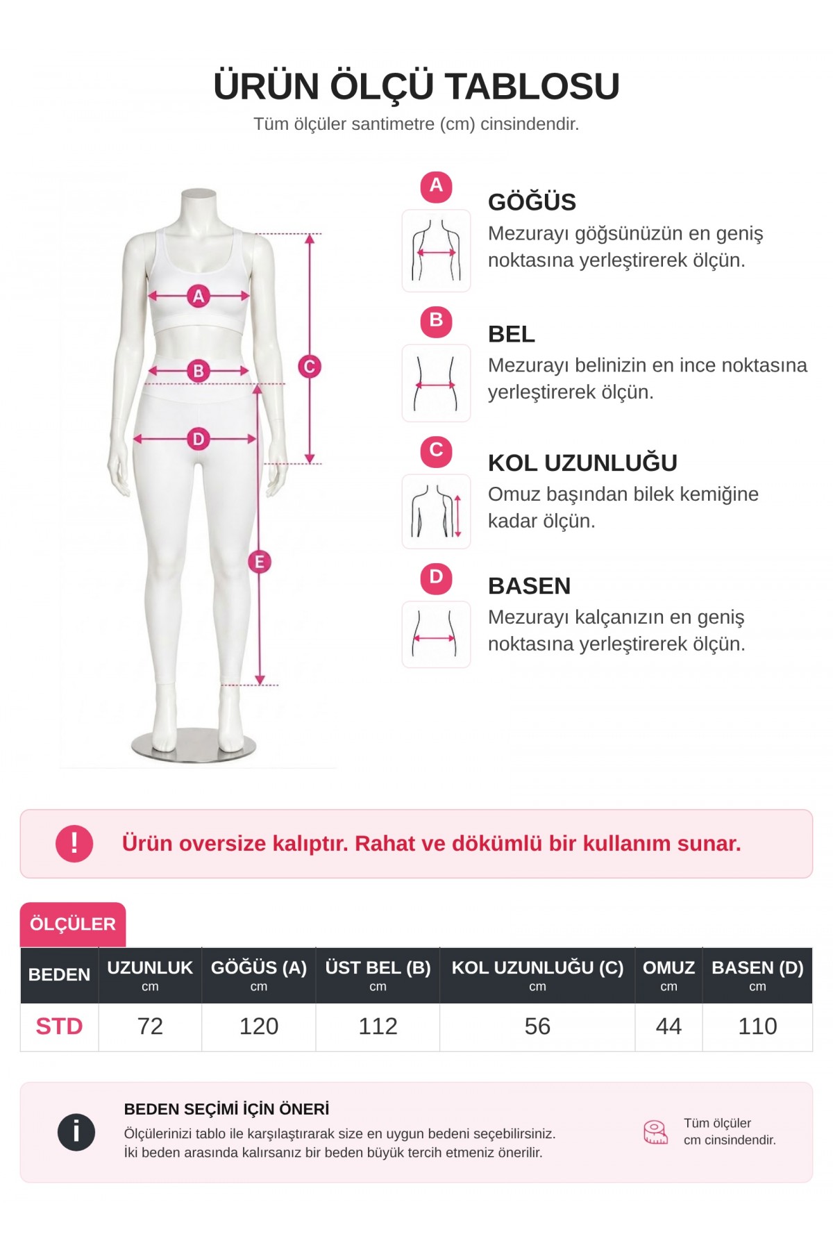 Bisiklet Yaka Yırtmaçlı Oversize Penye Tunik  -Vizon