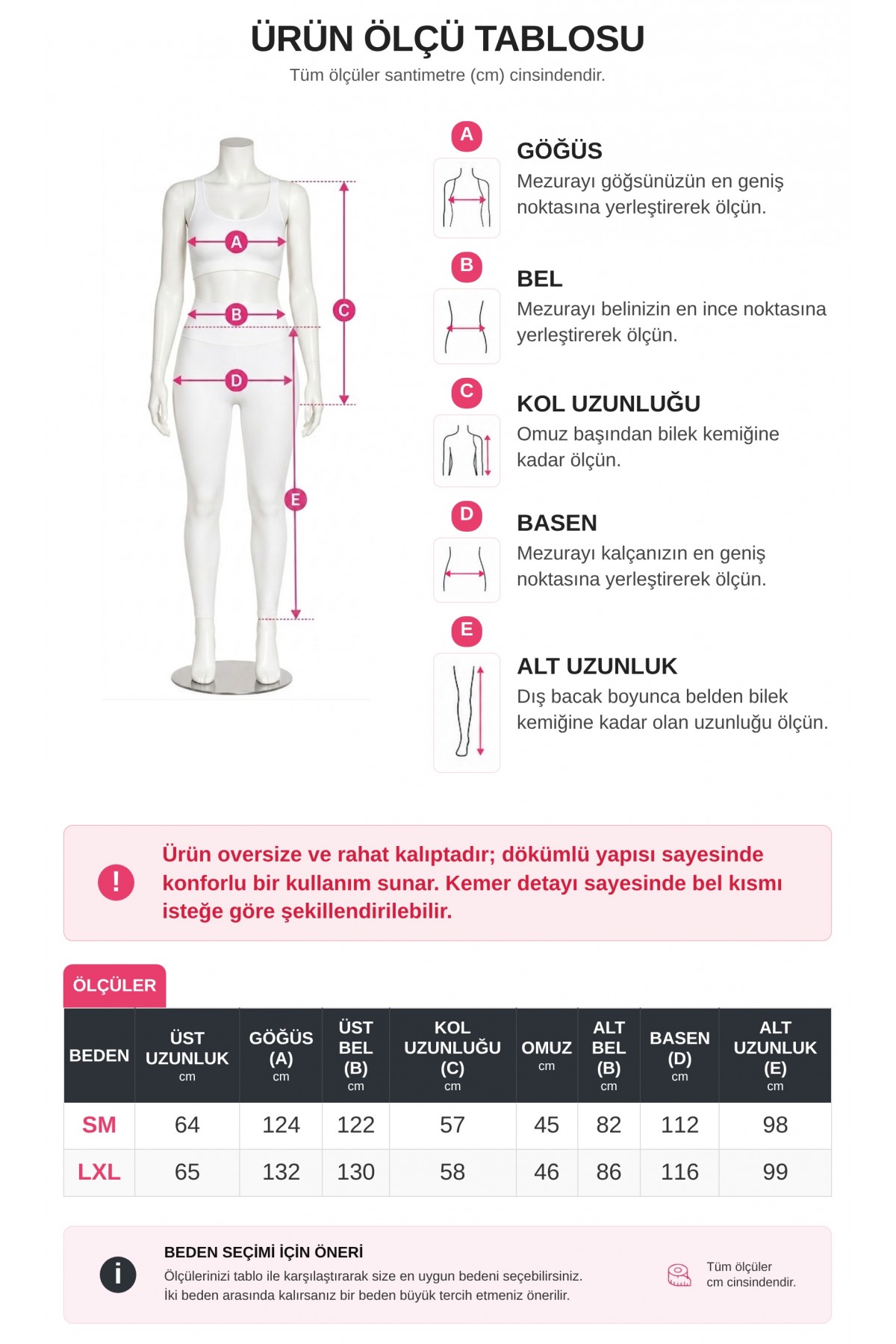 Asimetrik Kesim Beli Kemerli Pantolonlu Oversize Penye Takım -Siyah
