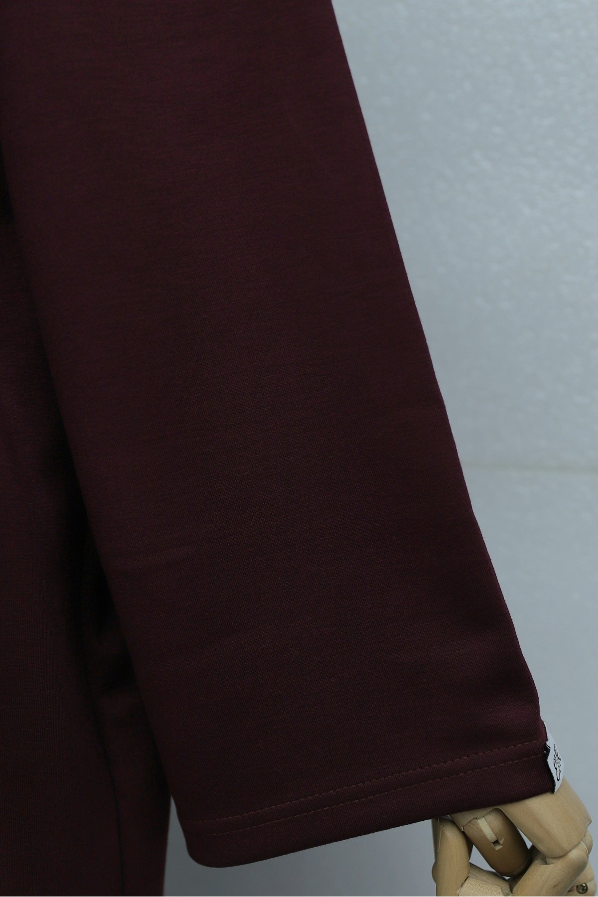 Asimetrik Kesim Beli Kemerli Pantolonlu Oversize Penye Takım -Mürdüm
