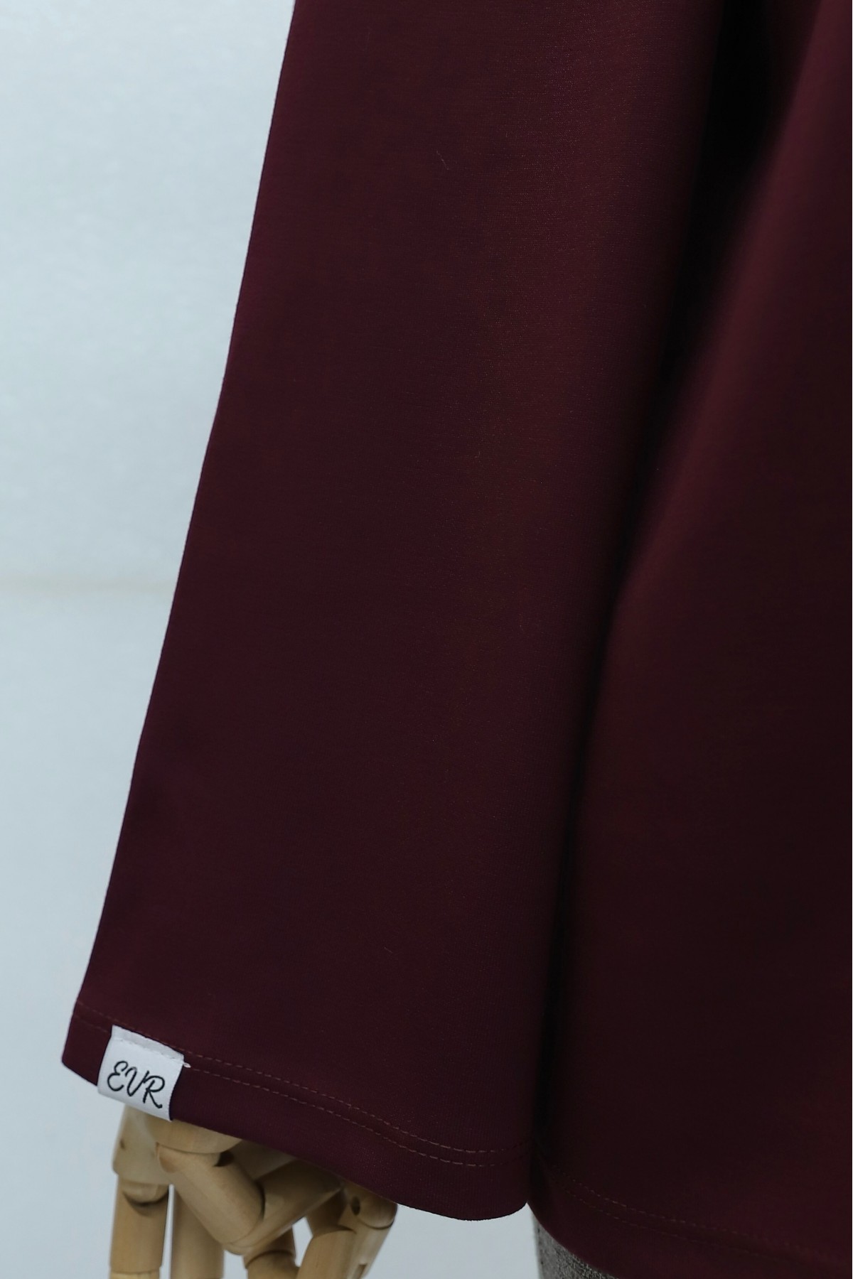 Oversized Stretch Crew-Neck Sweatshirt -Damson