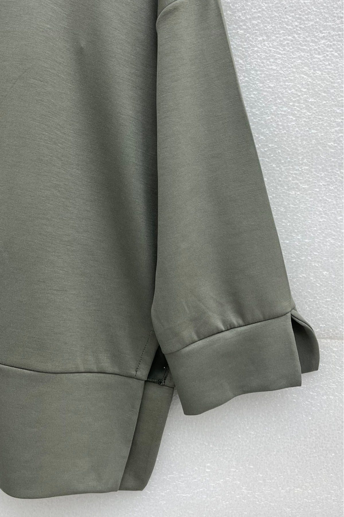 Bisiklet Yaka Yırtmaçlı Likralı Oyşo Sweat -Çağla Yeşili