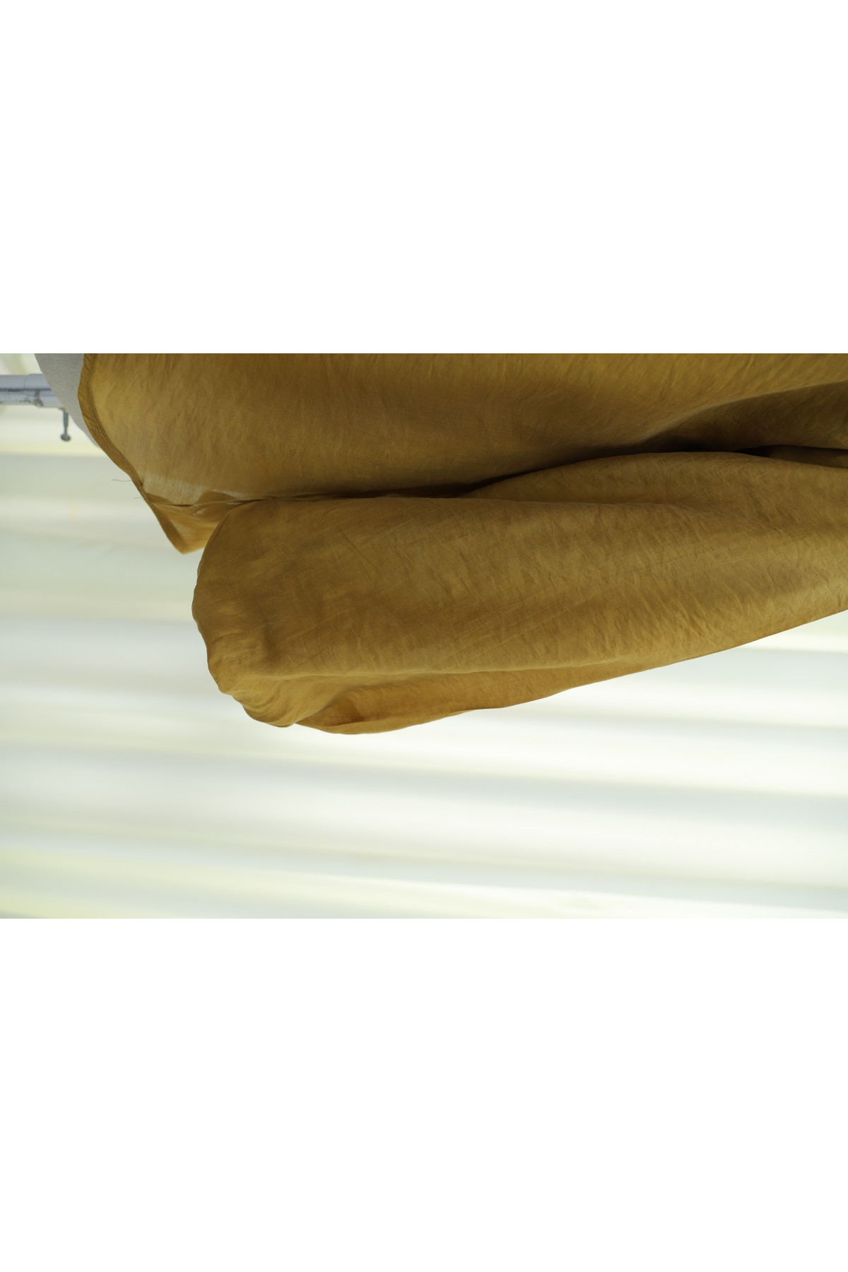 Oversize Tulle Voile Blouse with Tie Neckline and Half Button Closure, Lined -Snuff