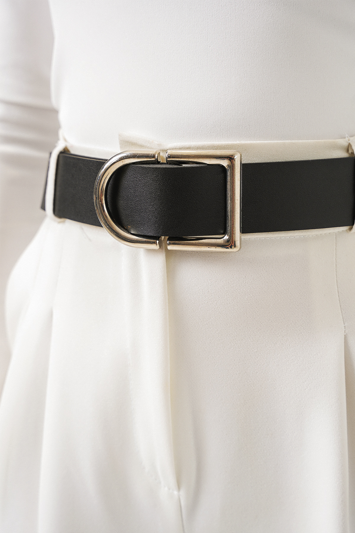 Kadın Büyük Tokalı Kemer 031 - Siyah