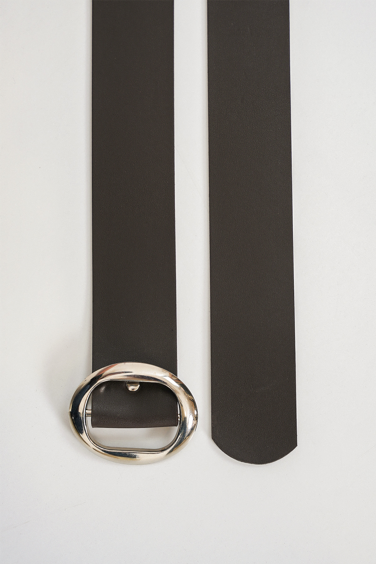 Kadın Oval Tokalı Kemer 033 - Kahverengi