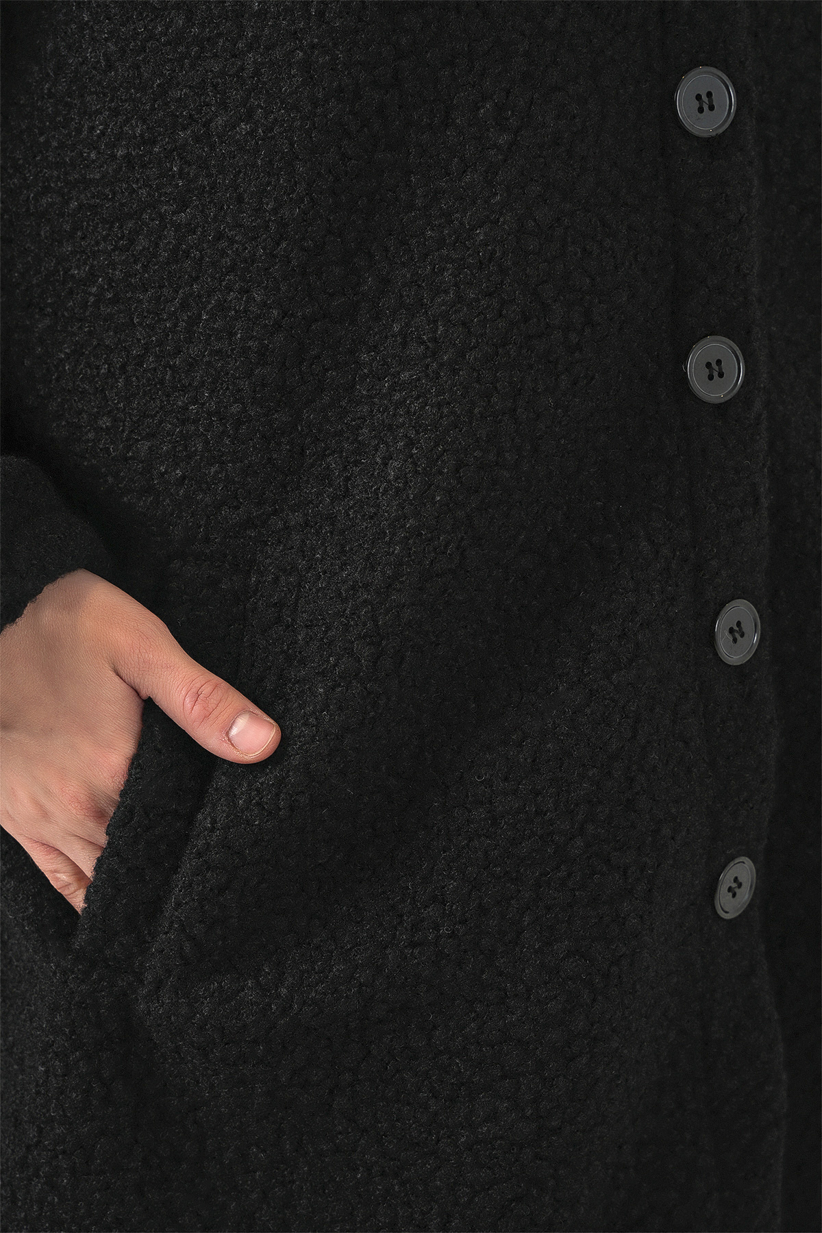 0675 سترة بوكليه من مزيج الصوف 