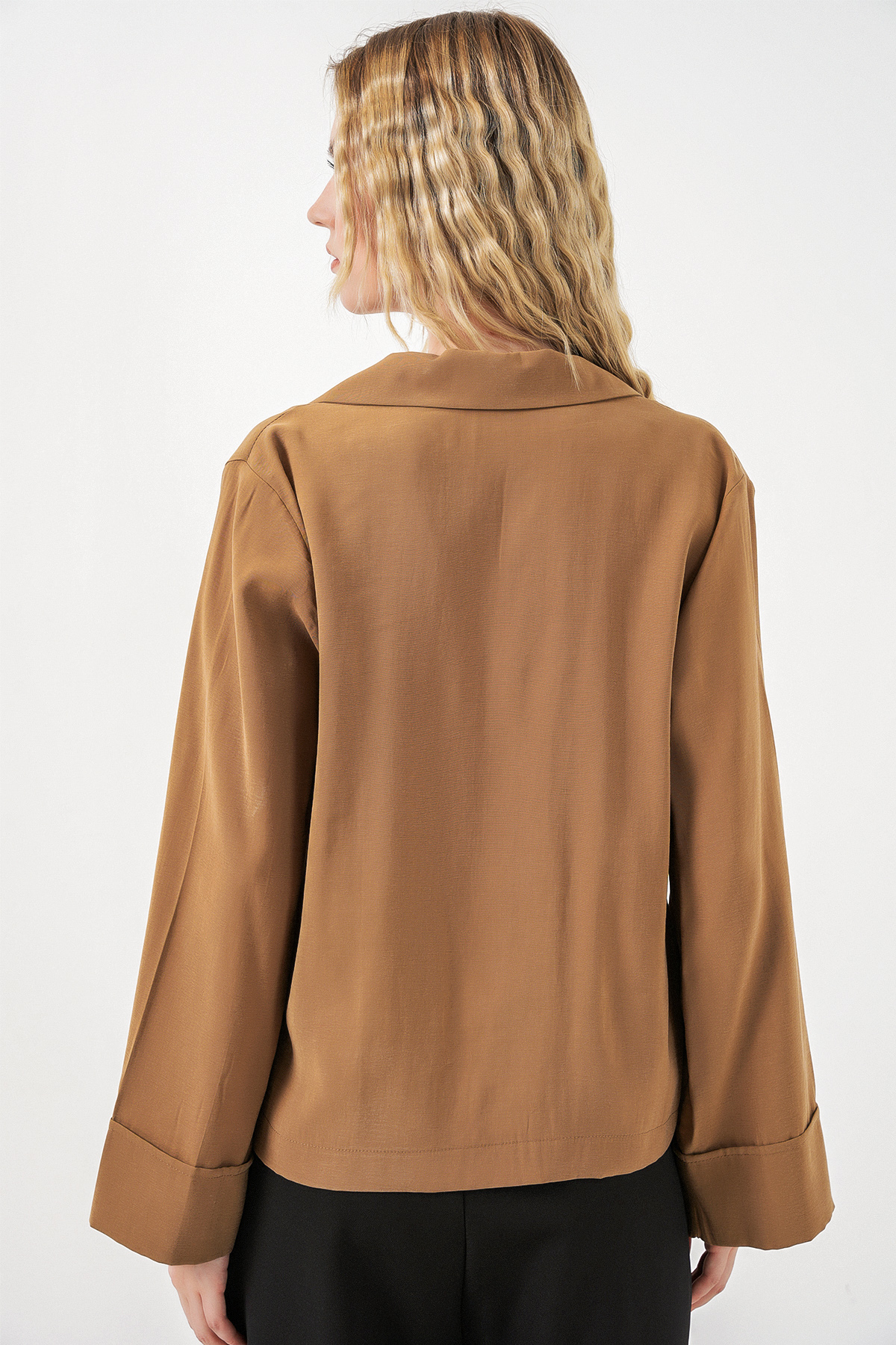 Women's Side-Tie Long-Sleeve Blouse 996 