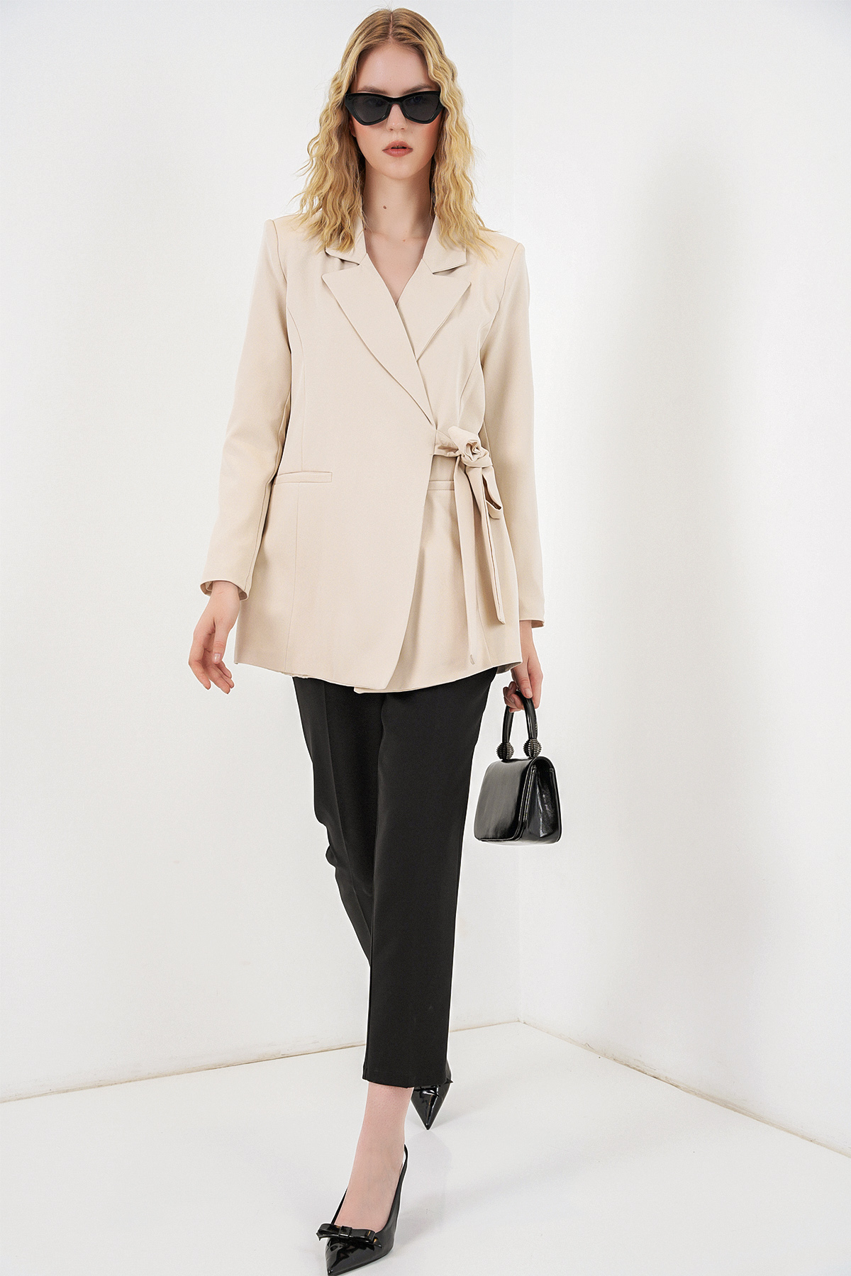 Women's Side-Tie Blazer Jacket 0750 