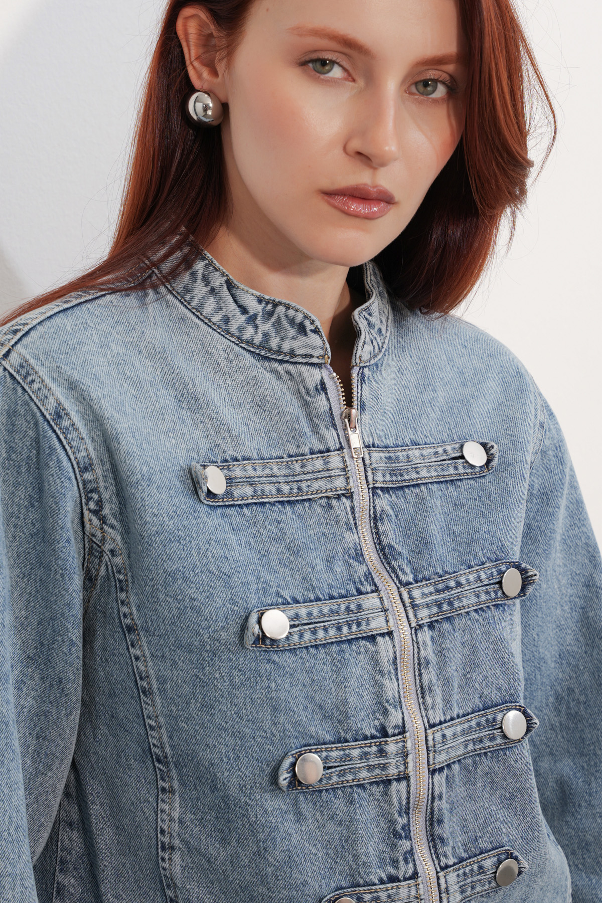 Women's Button Detail Denim Jacket 0771 