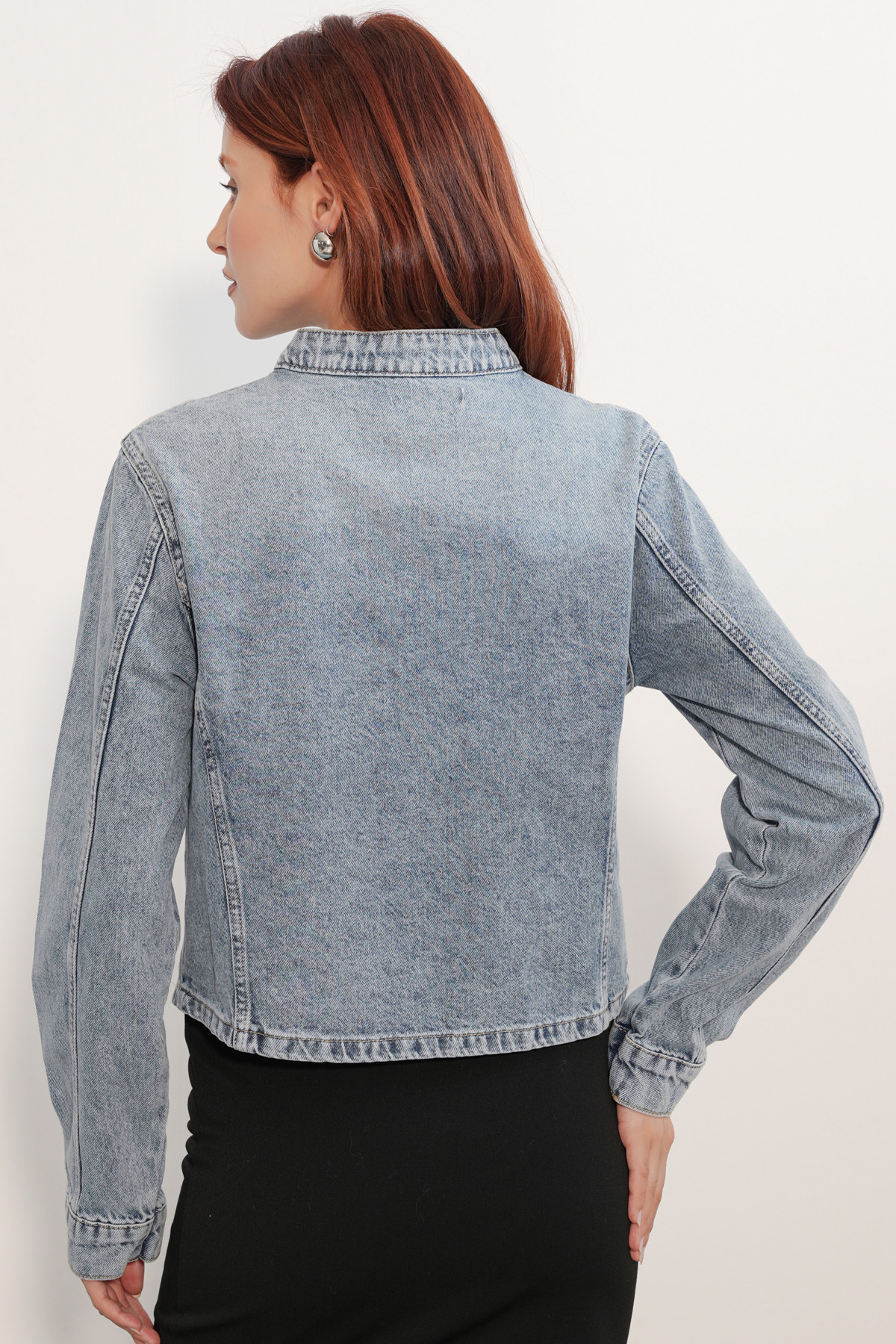 Women's Button Detail Denim Jacket 0771 