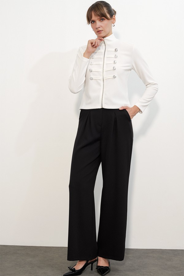 Women's Button Detail Napoleon Jacket 0776 