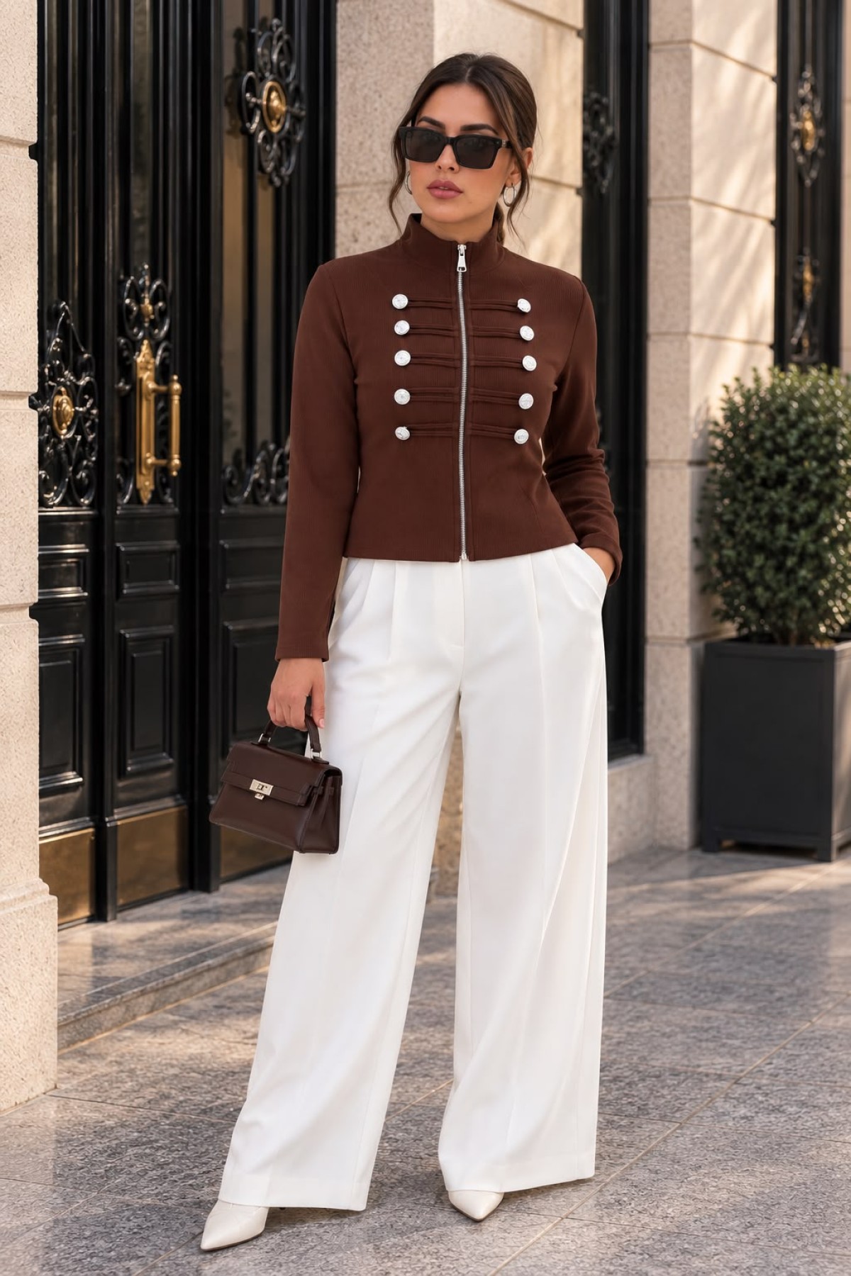 Women's Button Detail Napoleon Jacket 0776 