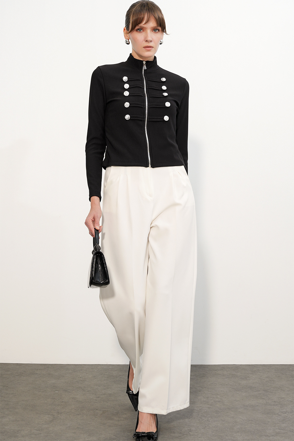 Women's Button Detail Napoleon Jacket 0776 