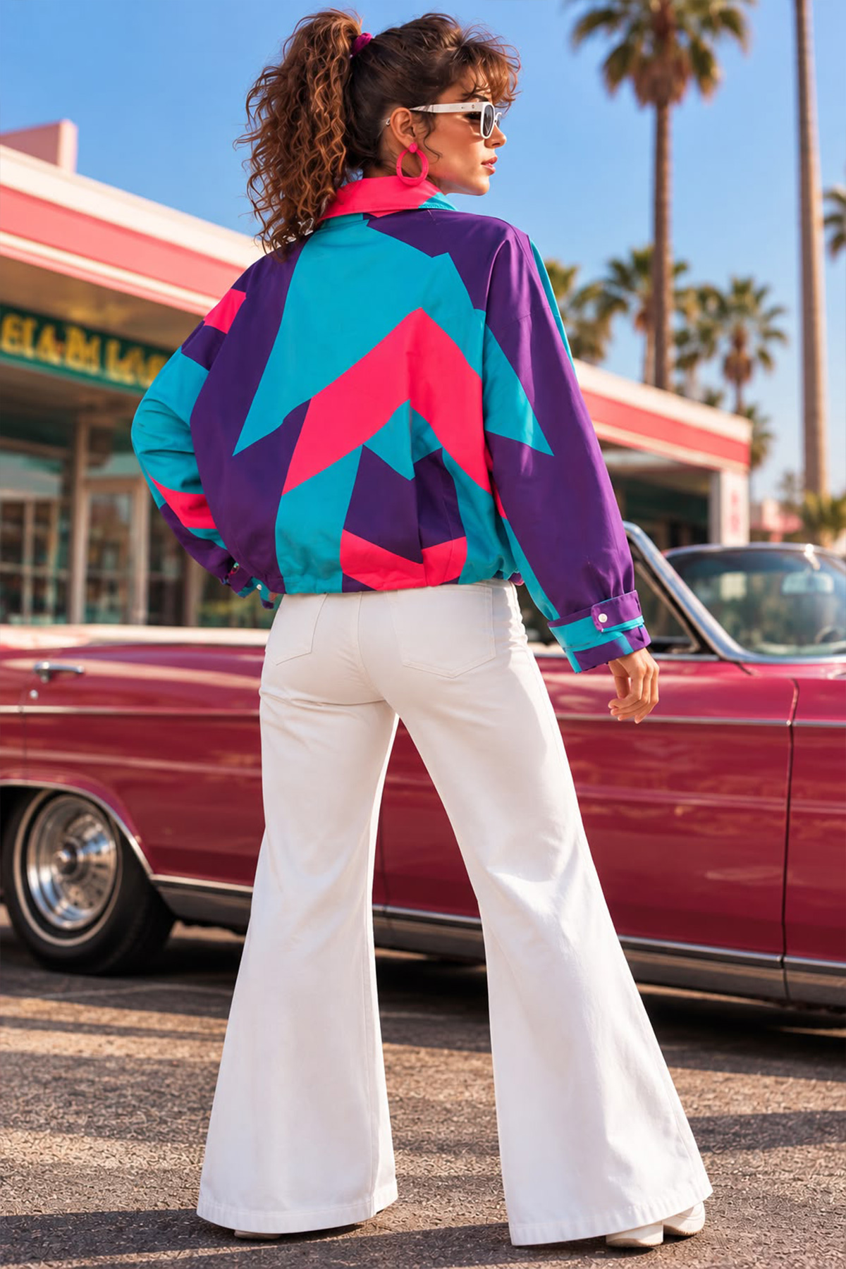Women's Retro Patterned 80s Jacket 0780 