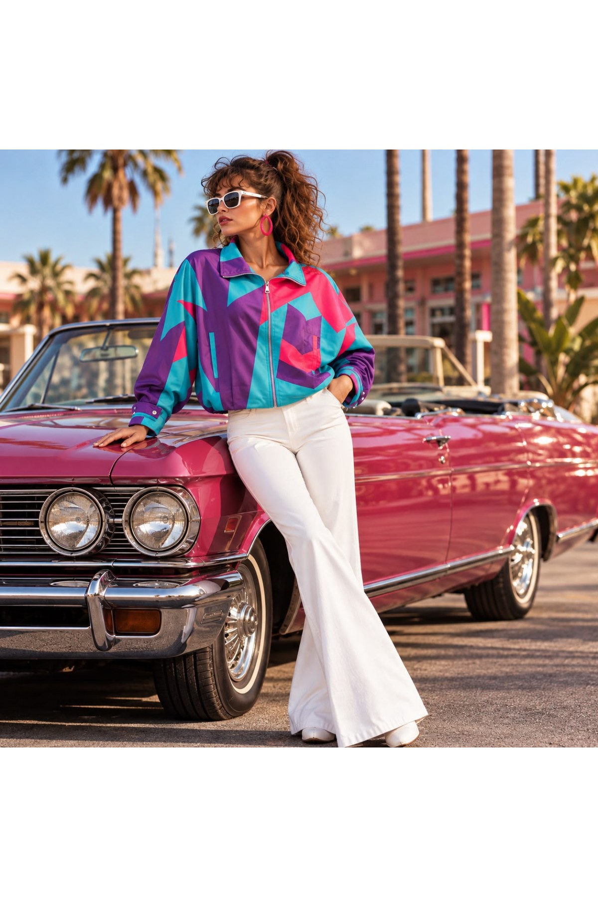 Women's Retro Patterned 80s Jacket 0780 