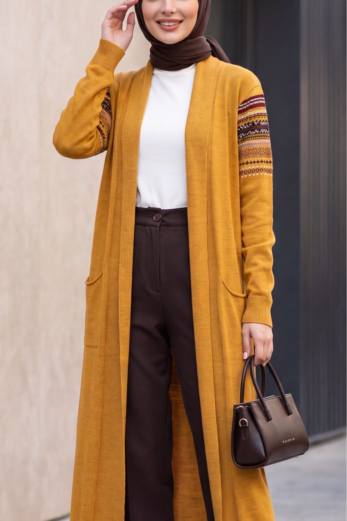 15690 Long Knitted Cardigan 