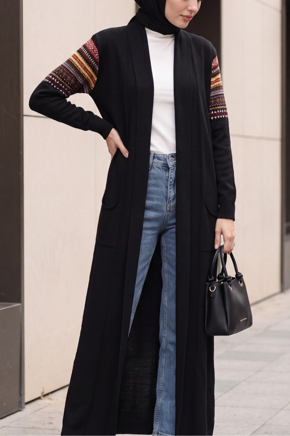 15690 Long Knitted Cardigan 