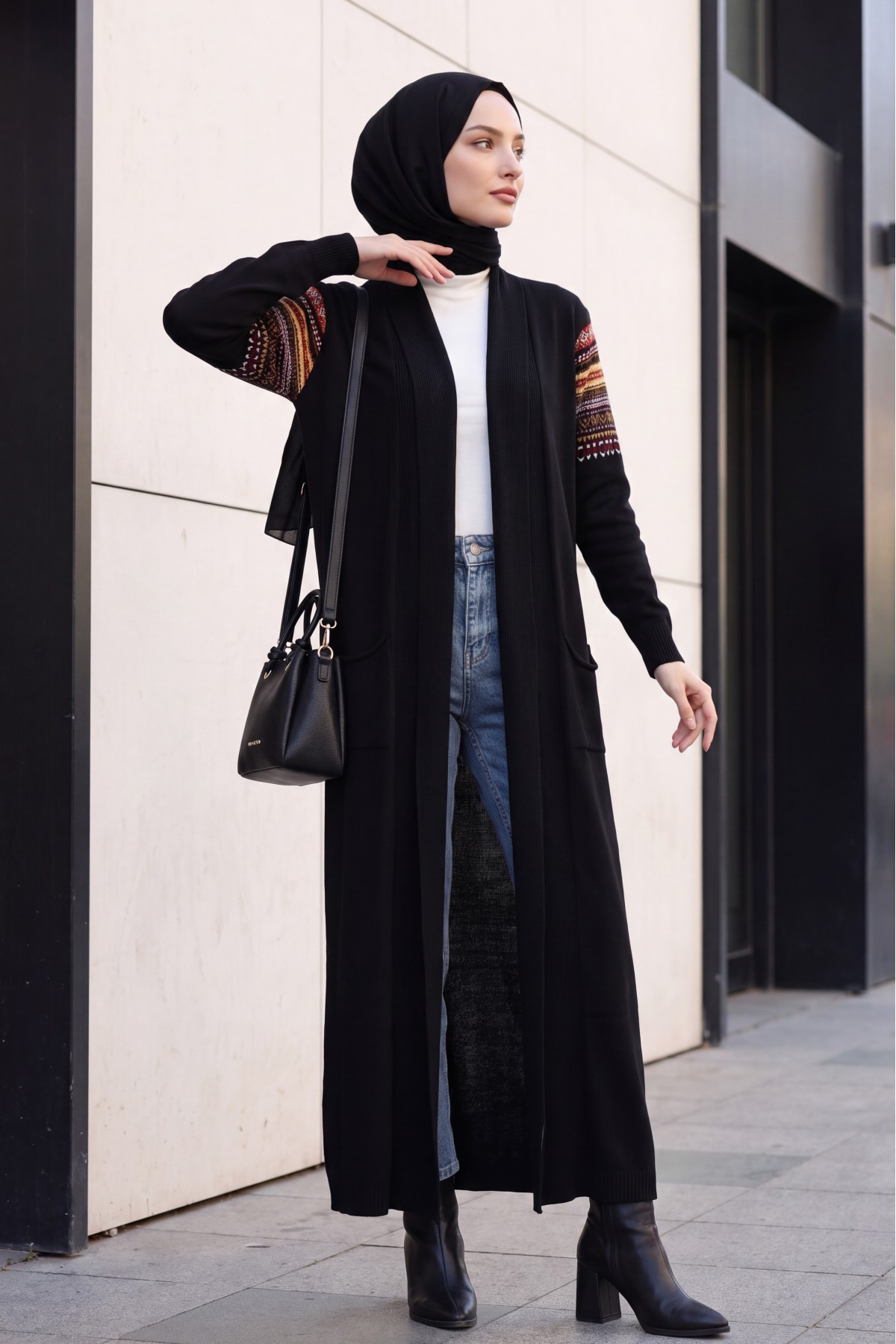 15690 Long Knitted Cardigan 