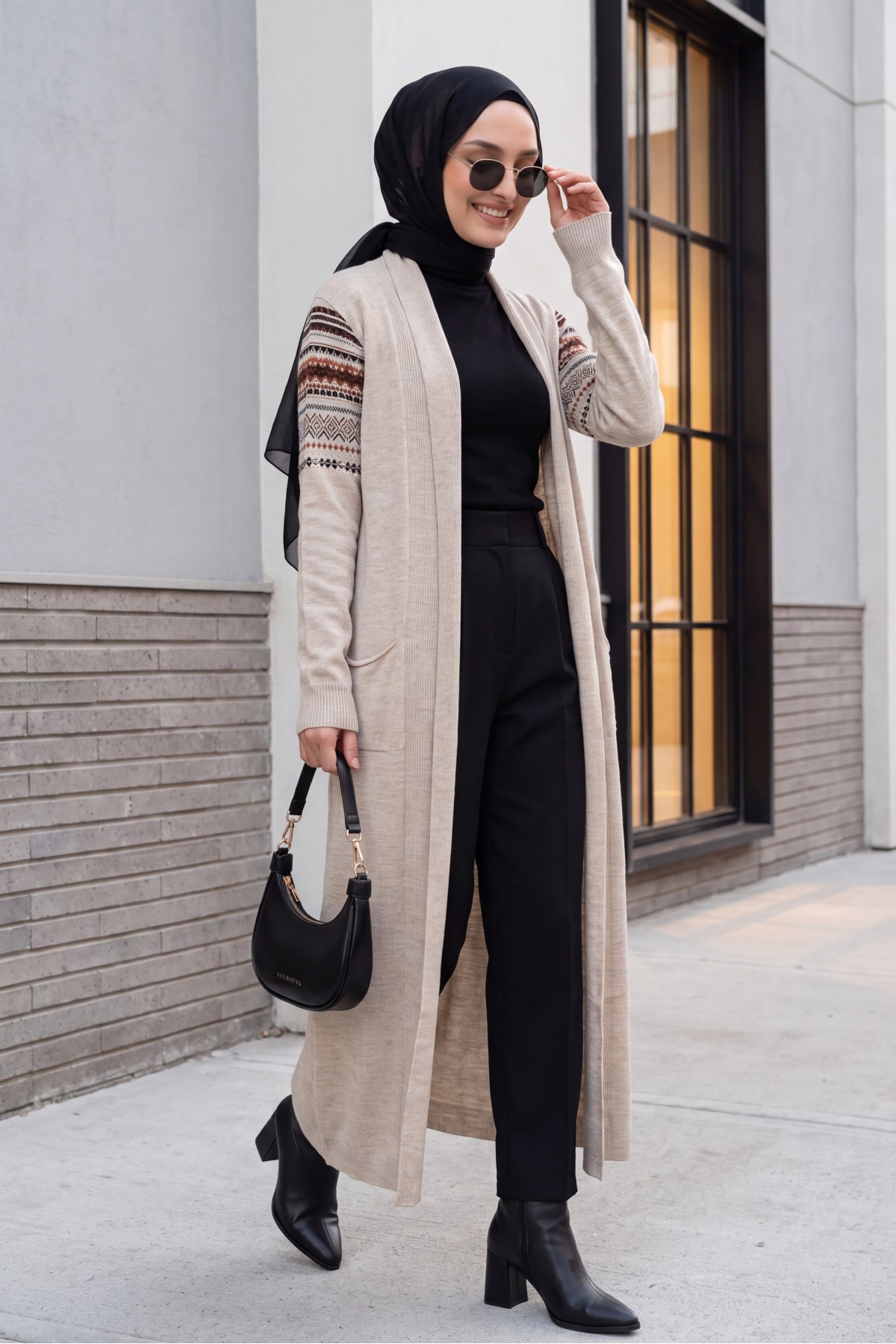 15690 Long Knitted Cardigan 