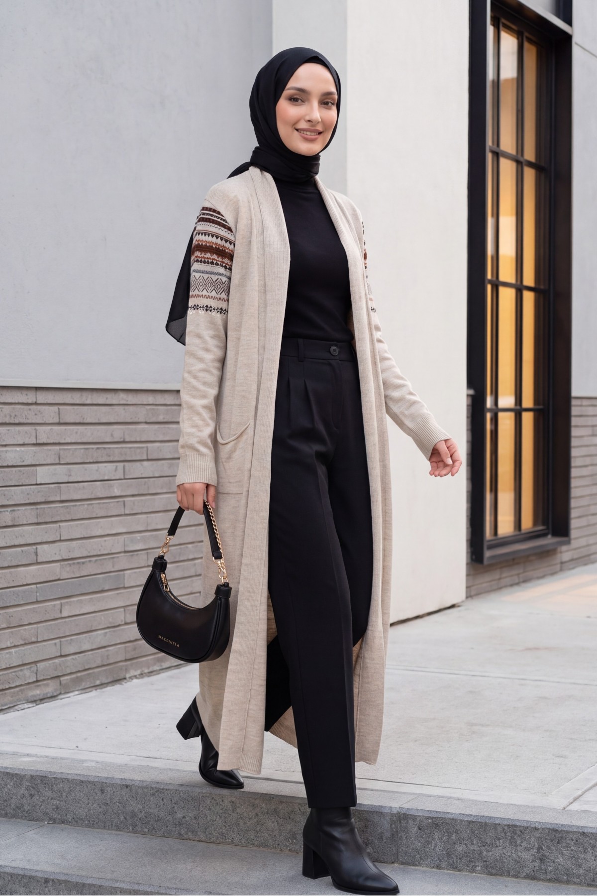 15690 Long Knitted Cardigan 