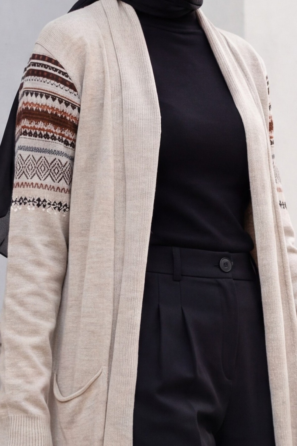 15690 Long Knitted Cardigan 