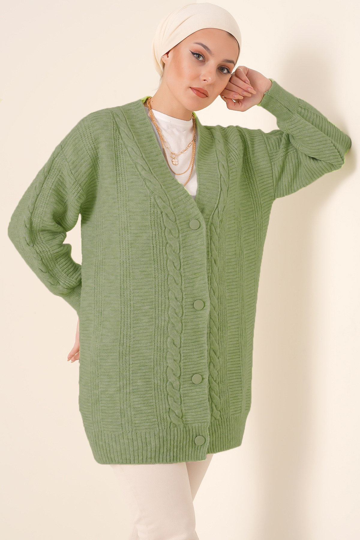 15768 Hijab Knitwear Cardigan 