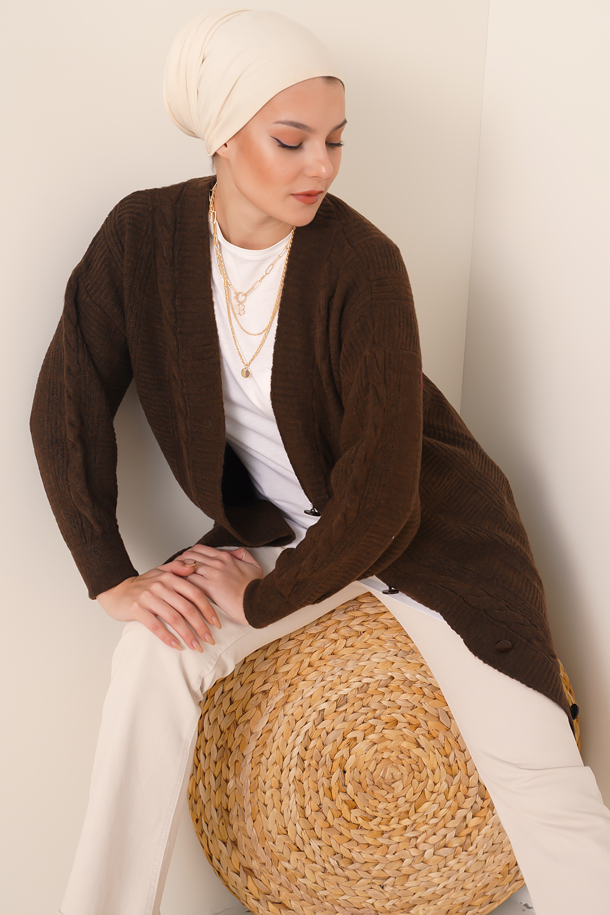 15768 Hijab Knitwear Cardigan 