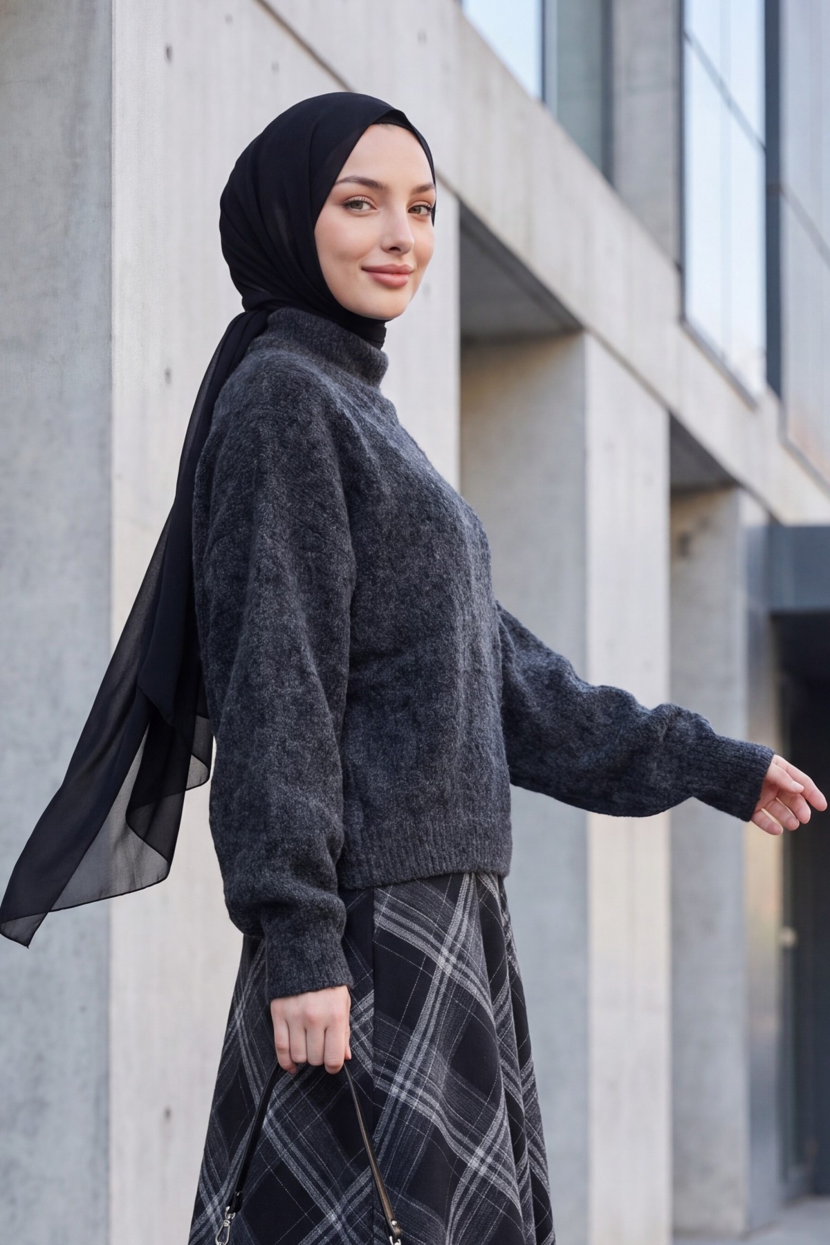 Women's Batwing Sleeve Oversize Knit Sweater 15969 