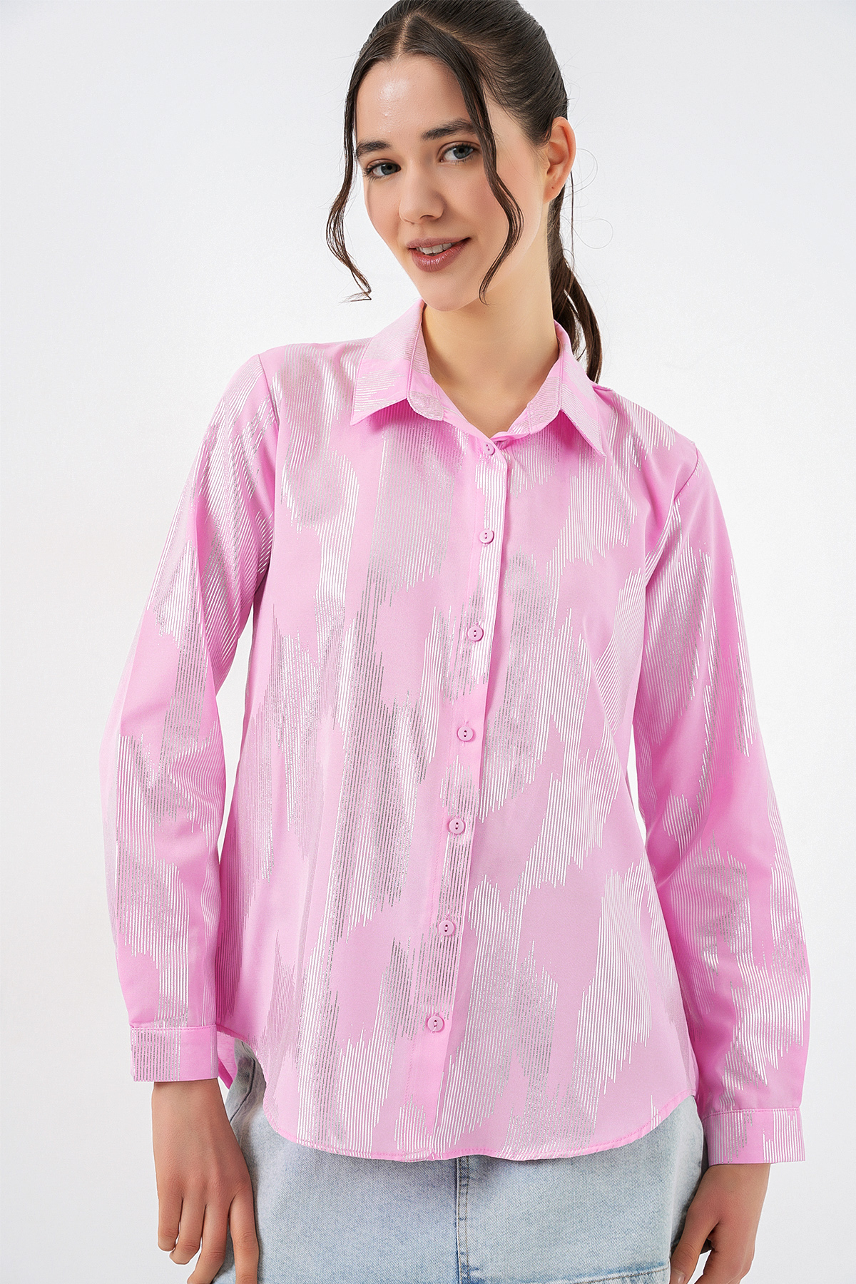Women's Foil Patterned Shirt 20253 