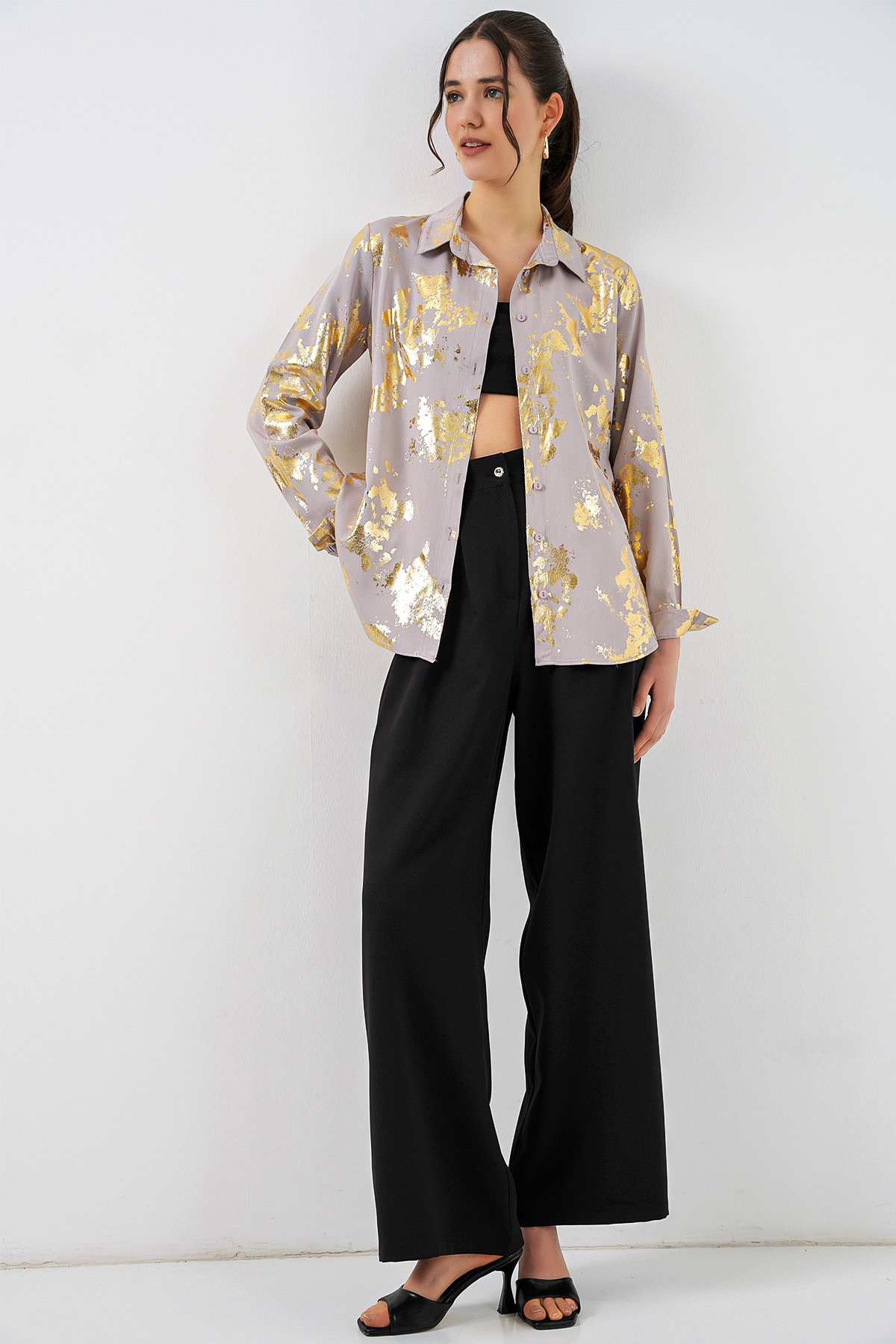 Women's Foil Patterned Shirt 20253 