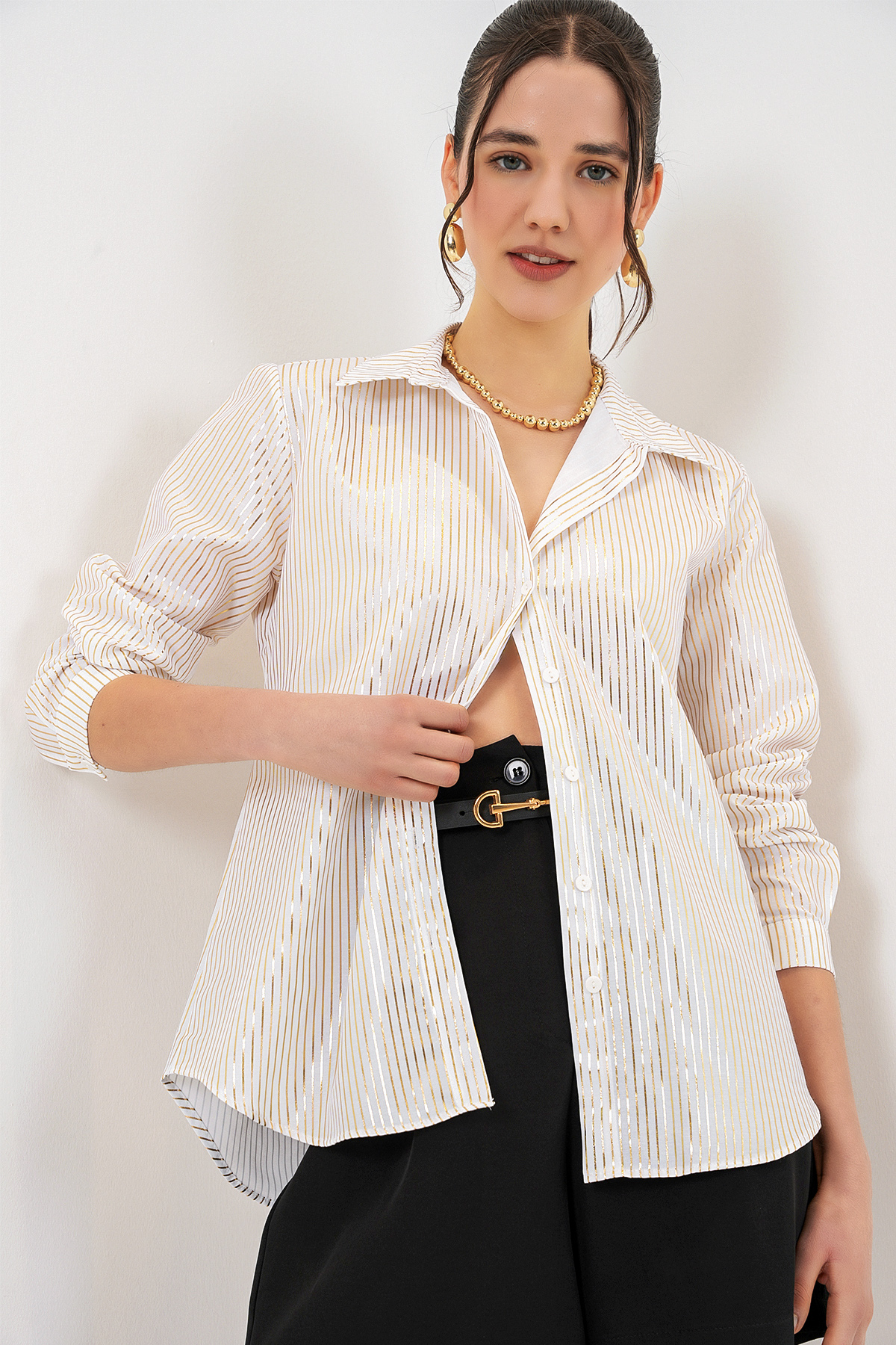 Women's Foil Patterned Shirt 20253 