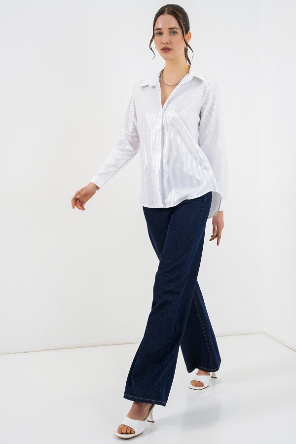 Women's Foil Patterned Shirt 20253 