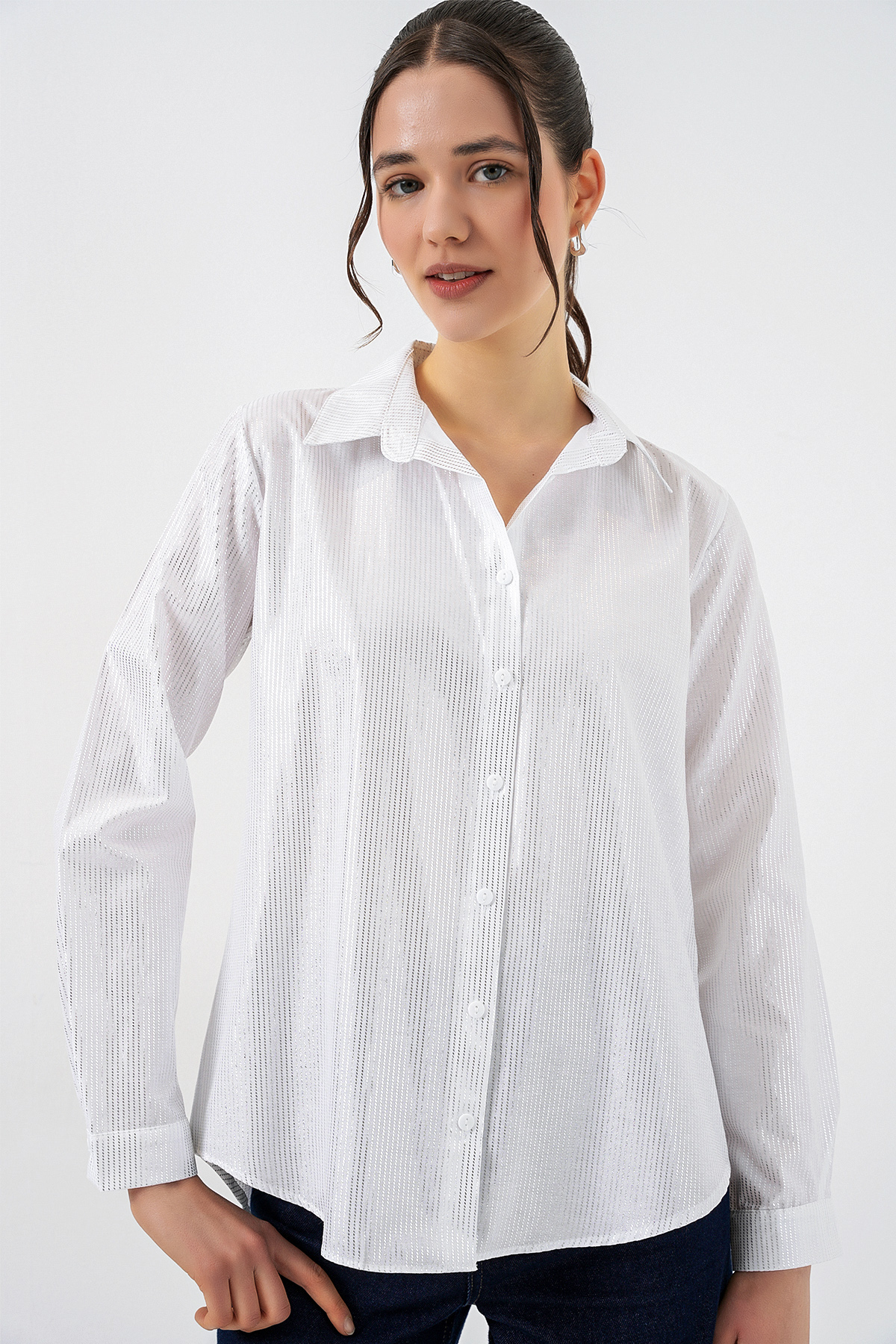 Women's Foil Patterned Shirt 20253 