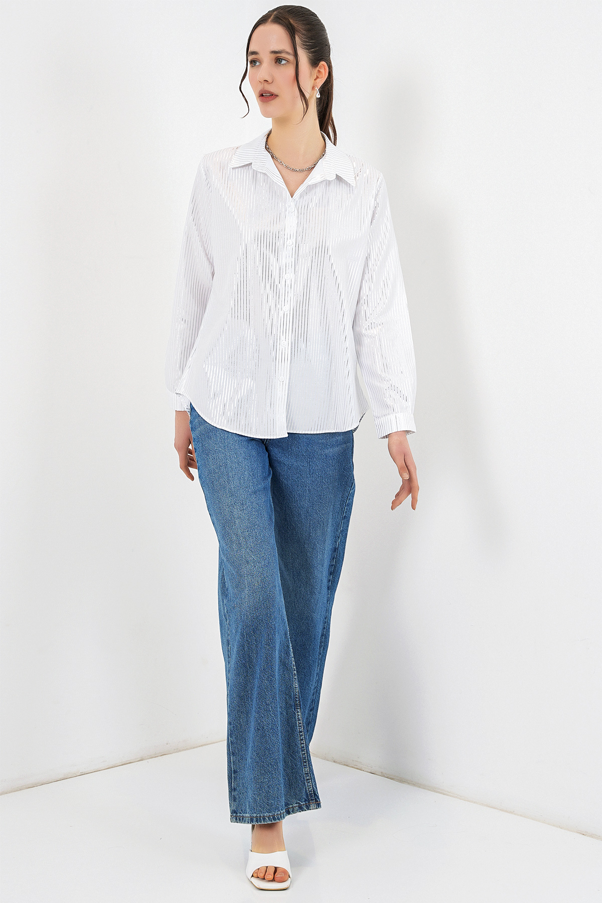 Women's Foil Patterned Shirt 20253 