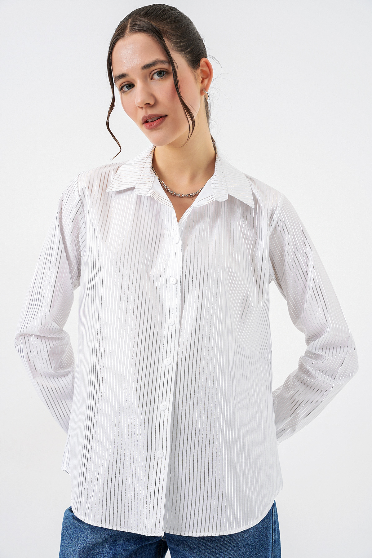 Women's Foil Patterned Shirt 20253 