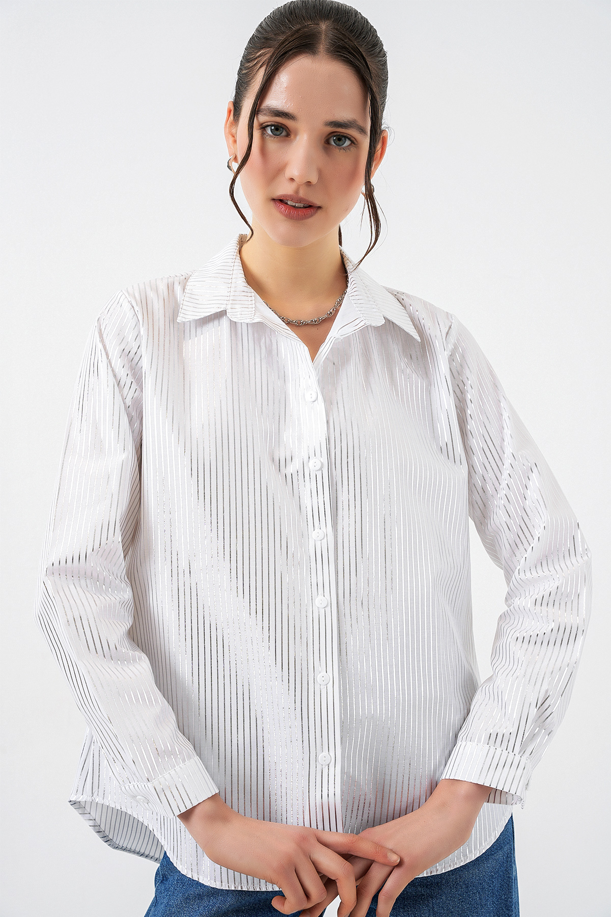 Women's Foil Patterned Shirt 20253 