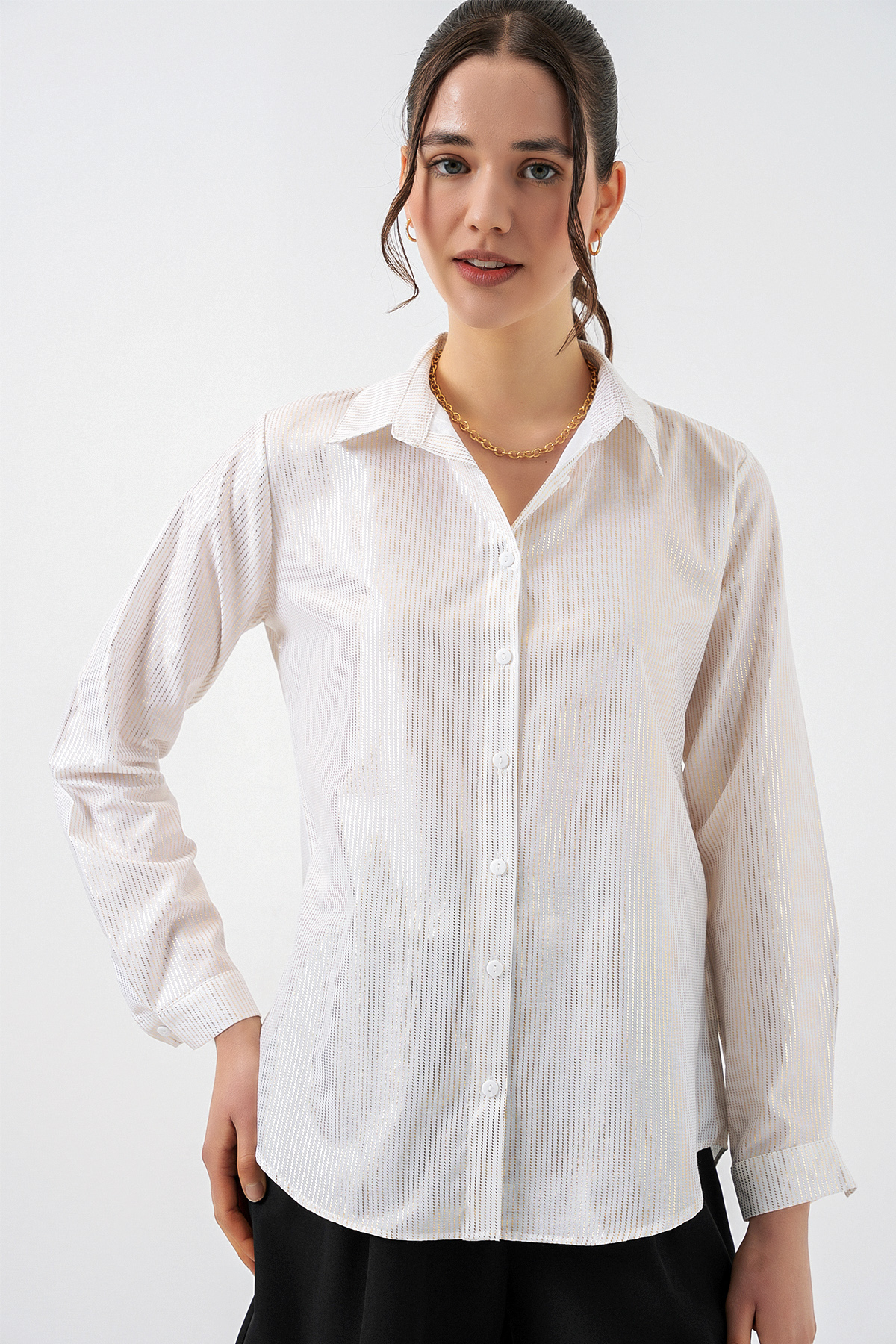 Women's Foil Patterned Shirt 20253 
