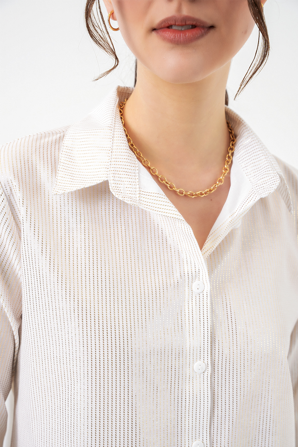Women's Foil Patterned Shirt 20253 