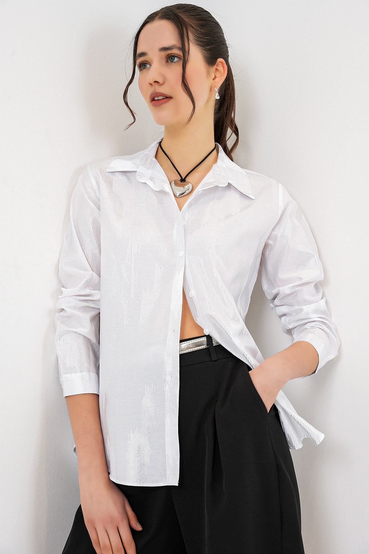Women's Striped Oversize Blouse 967 